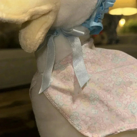 VINTAGE Eden Beatrix Potter Jemima Puddle Duck Plush Stuffed Animal White/Blue - Picture 13 of 16